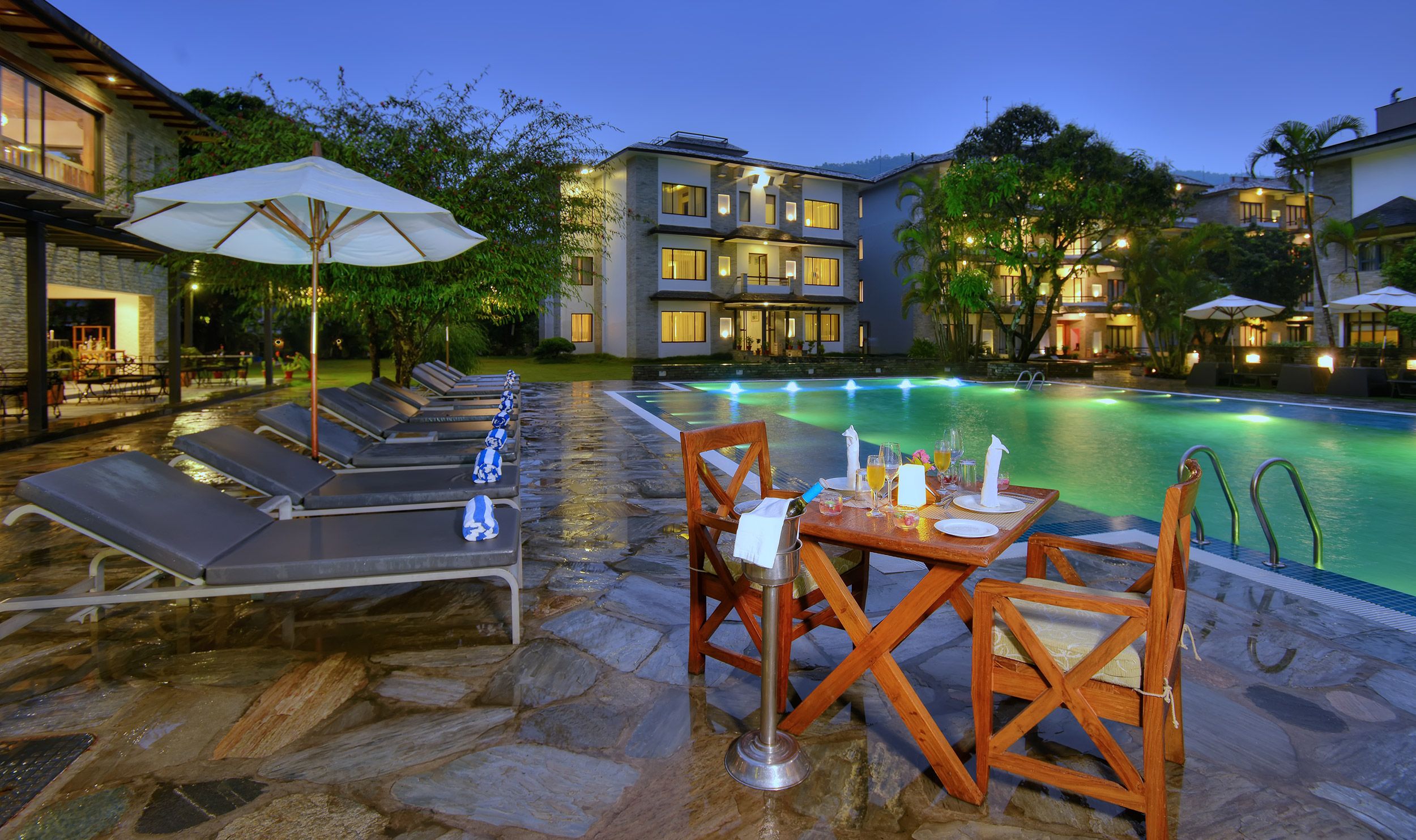 Swimming pool at Hotel Barahi Pokhara