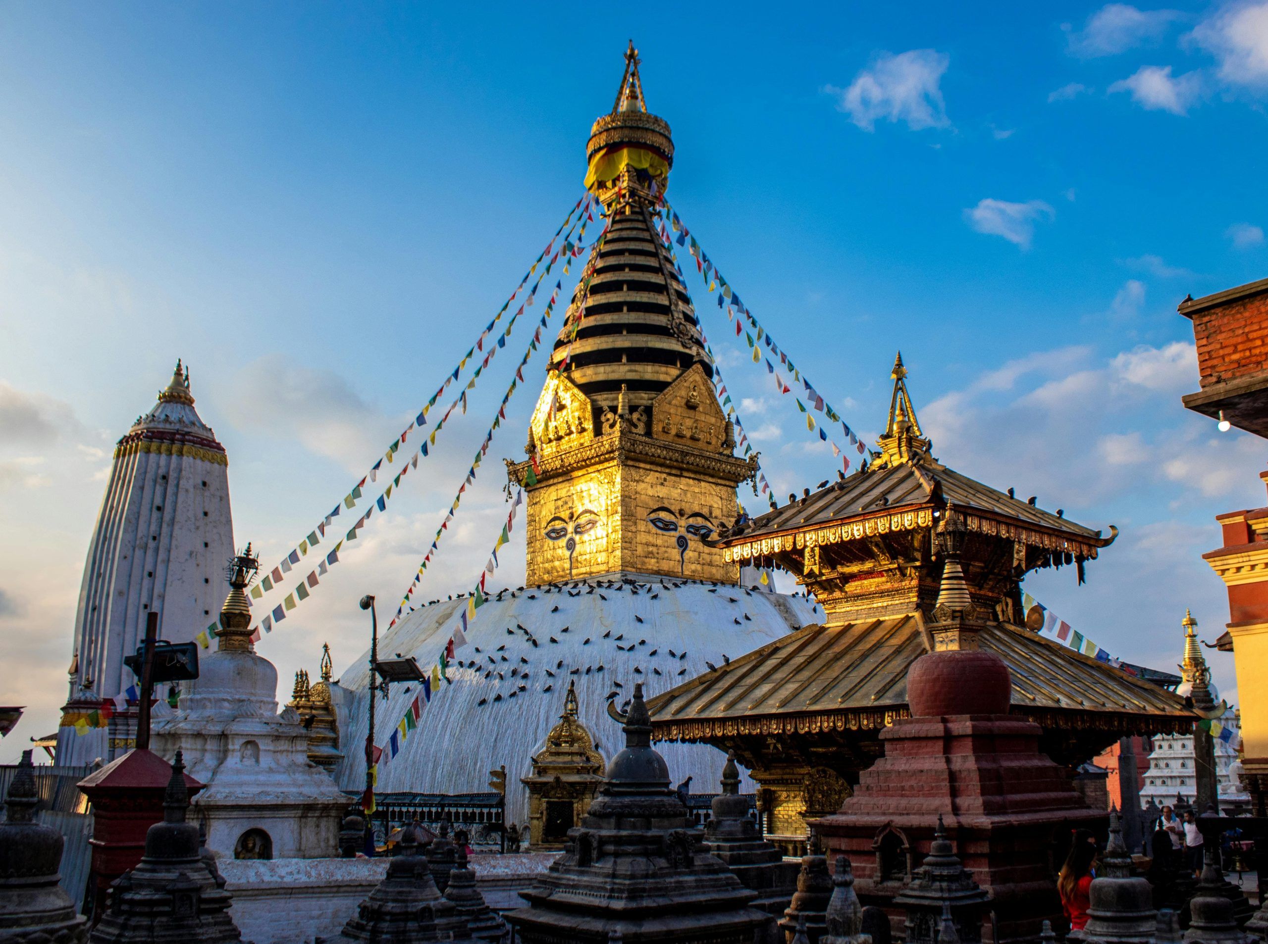 Swayambhu can be visited from Hotel Barahi Kathmandu on a short ride or a 30-minute walk