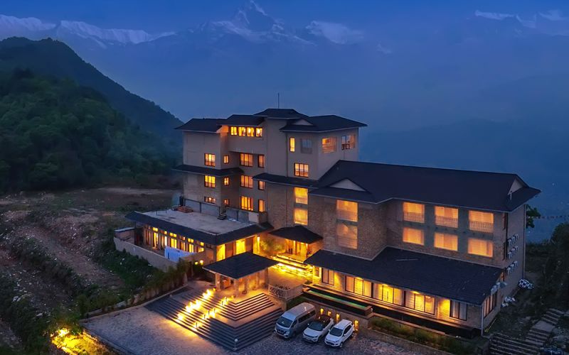 best places to stay in pokhara- Sarangkot Mountain Lodge