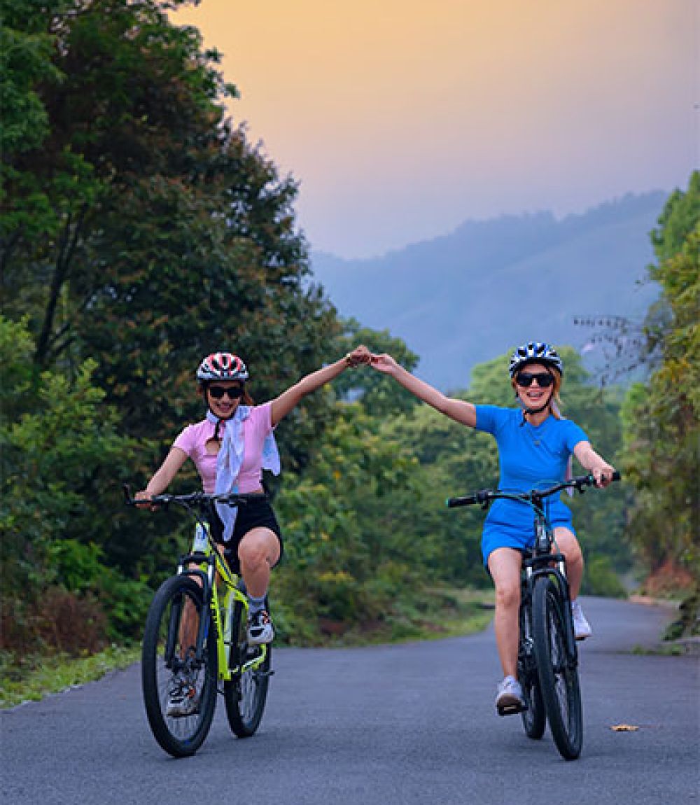 Adventure activities at Sarangkot: mountain biking