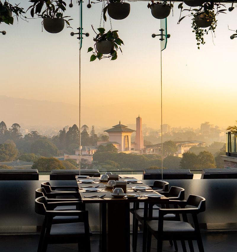 Sunset view from Hotel Barahi Kathmandu