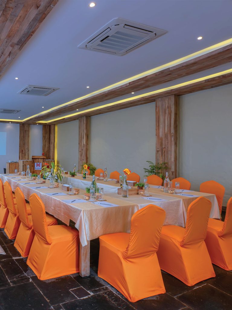 meeting hall in sarangkot mountain lodge