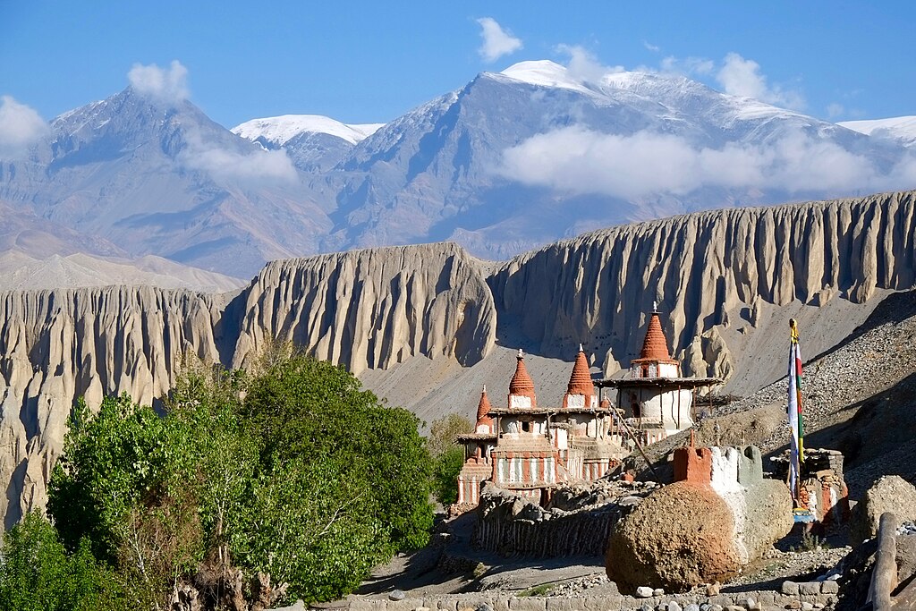 Upper Mustang can be reached with a trekking route from Pokhara