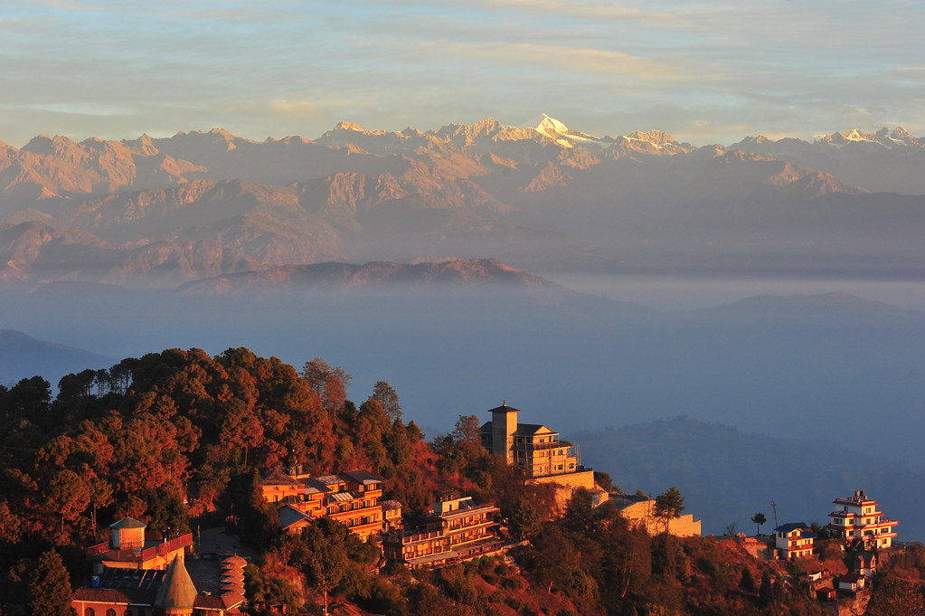 Sunrise view in Nagarkot. 